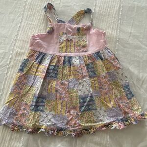 Vintage Pink and Yellow Sleeveless Sundress